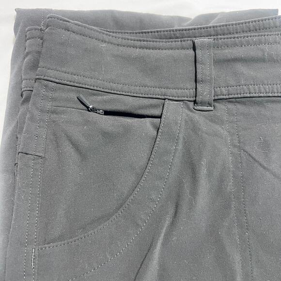 Lucy Women’s M Short Yoga Travel Pants Gray Stretch Straight Leg - Picture 7 of 10